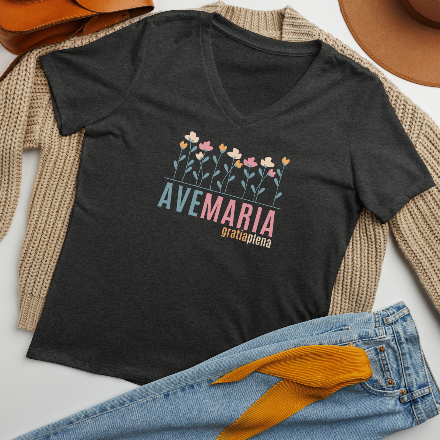 "Ave Maria" No. 01 | Women’s Relaxed V-Neck Tee