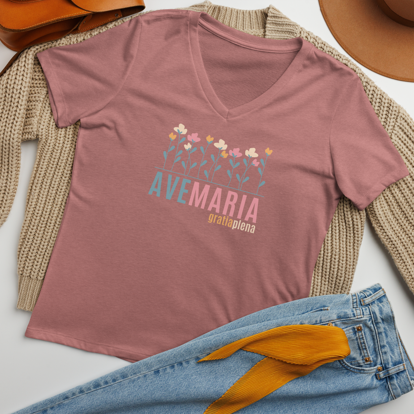 "Ave Maria" No. 01 | Women’s Relaxed V-Neck Tee