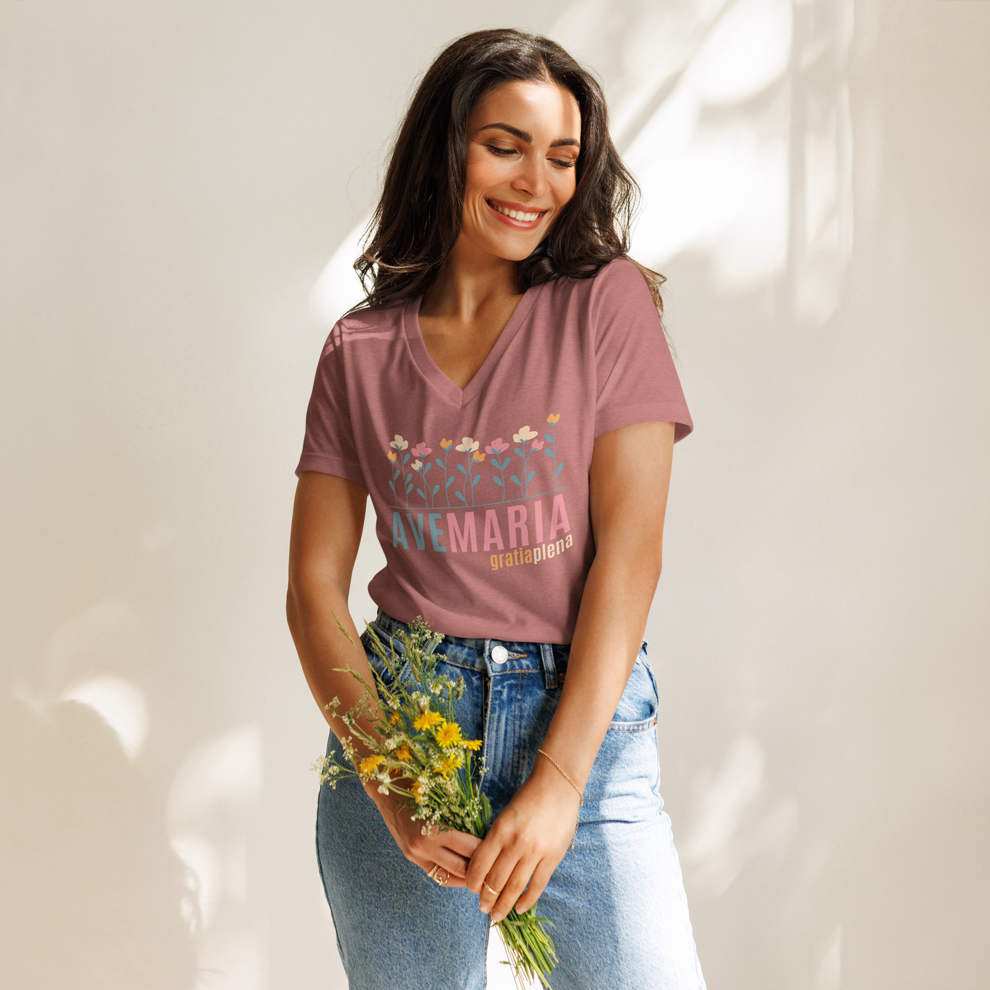 "Ave Maria" No. 01 | Women’s Relaxed V-Neck Tee