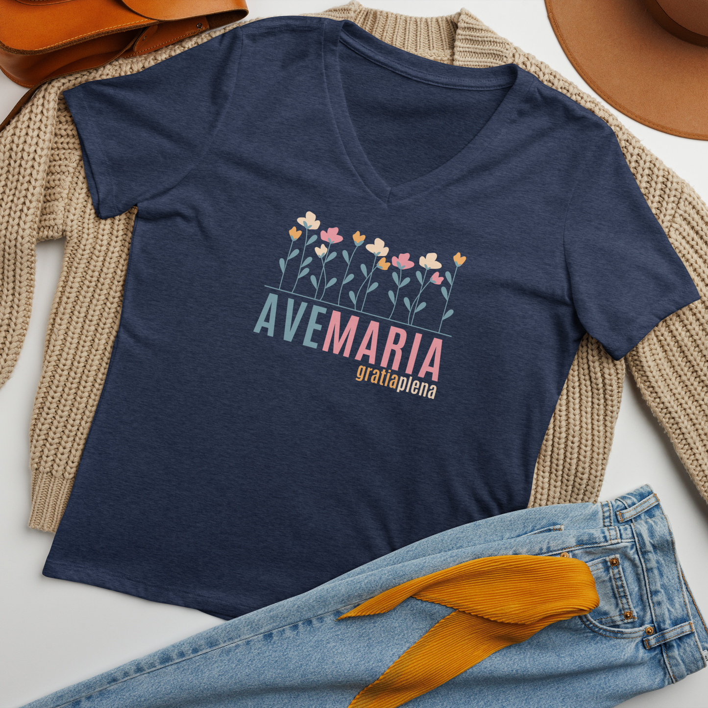"Ave Maria" No. 01 | Women’s Relaxed V-Neck Tee