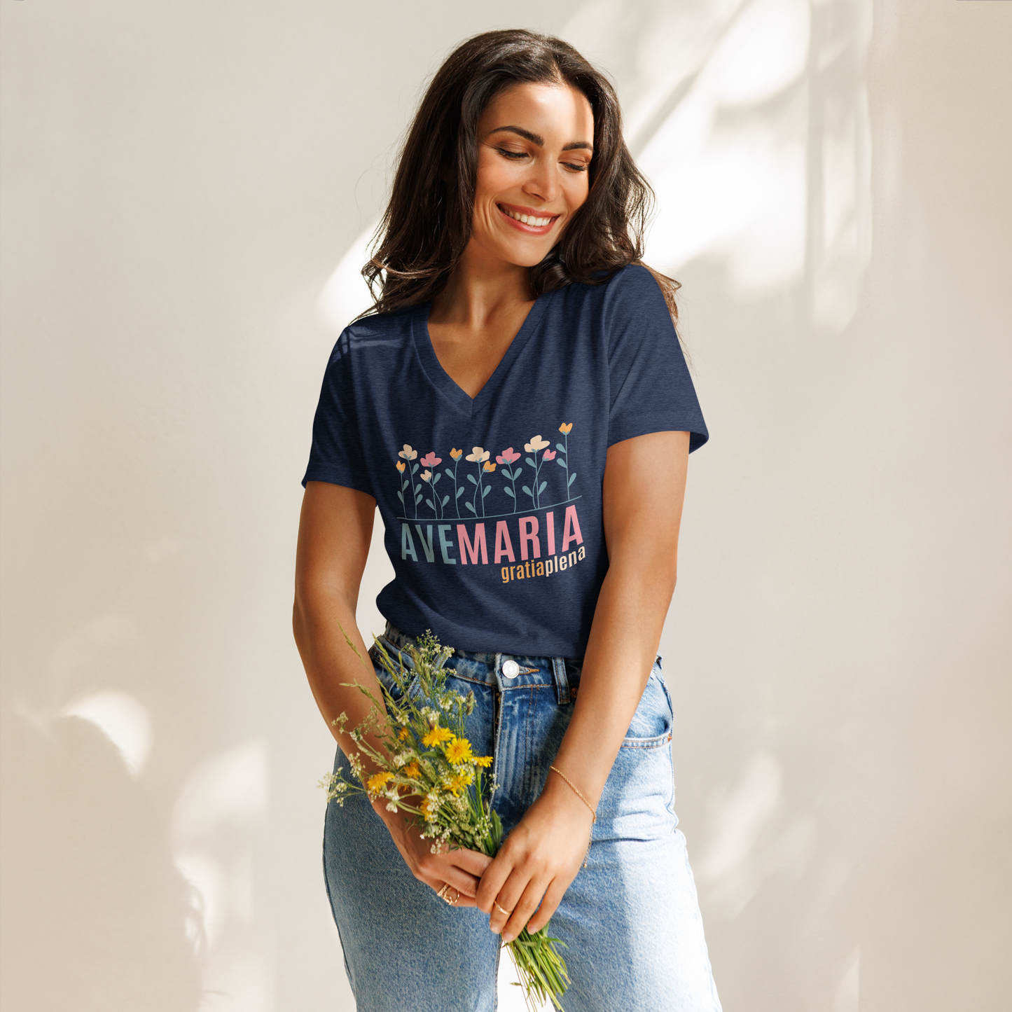 "Ave Maria" No. 01 | Women’s Relaxed V-Neck Tee