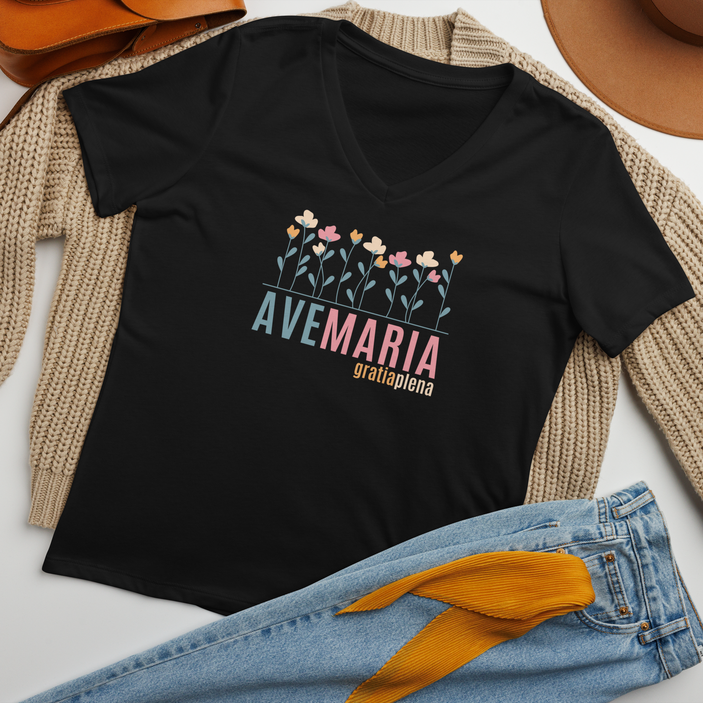 "Ave Maria" No. 01 | Women’s Relaxed V-Neck Tee