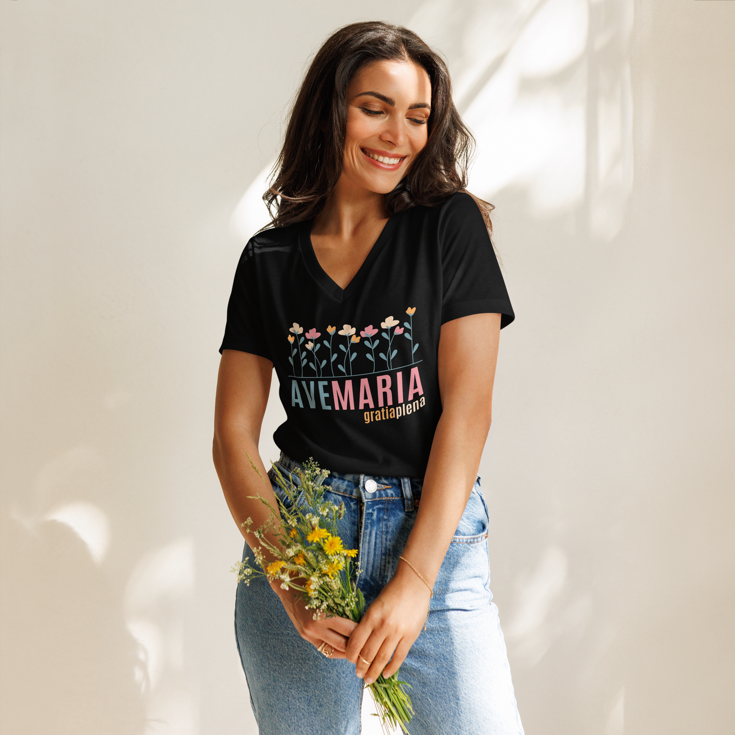 "Ave Maria" No. 01 | Women’s Relaxed V-Neck Tee