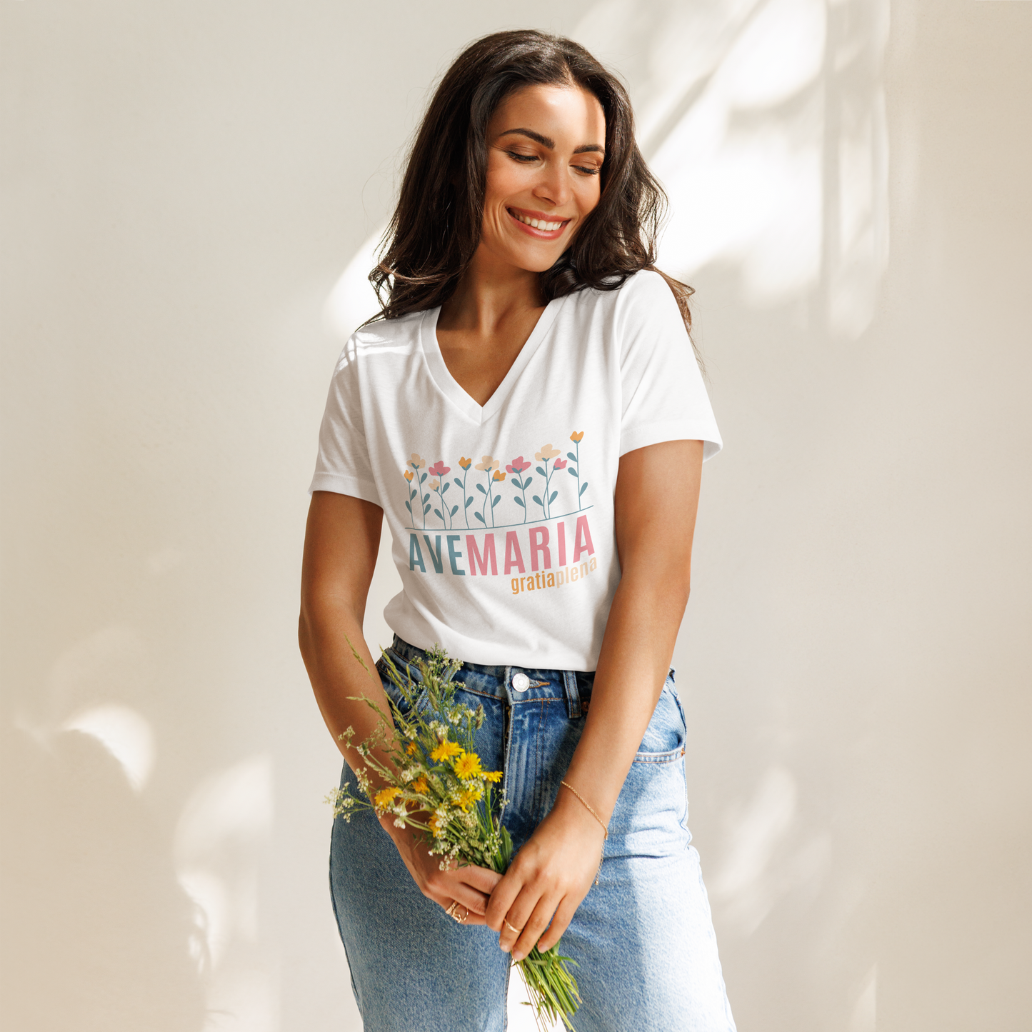 "Ave Maria" No. 01 | Women’s Relaxed V-Neck Tee